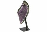Amethyst Geode Section on Metal Stand - Uruguay #128078-2